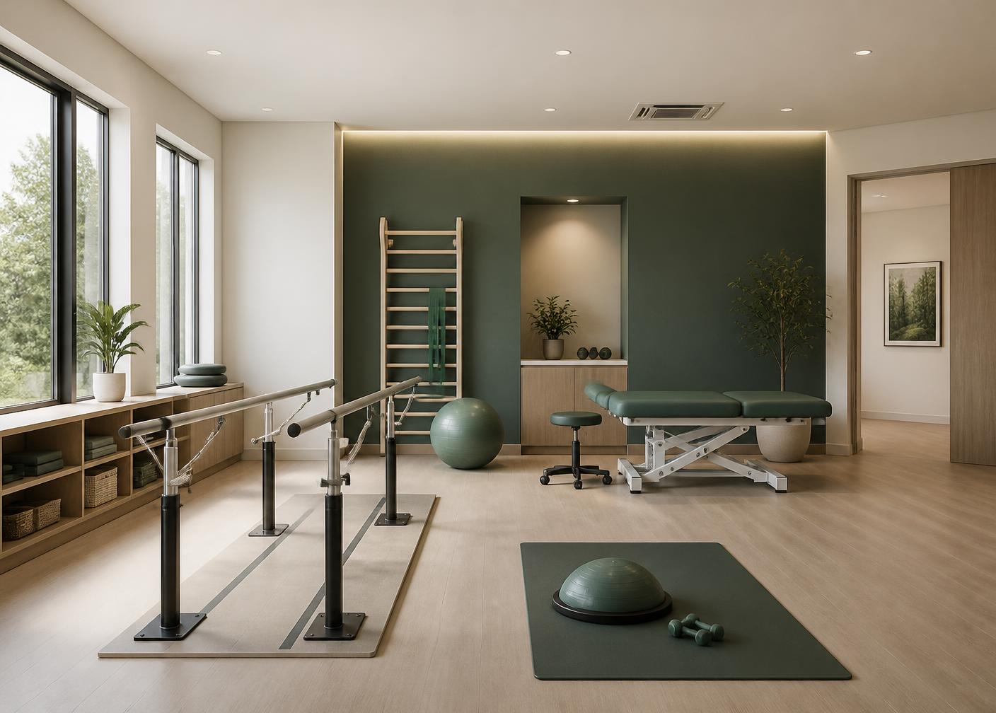 Rehabilitation and physiotherapy space at Able Medipark
